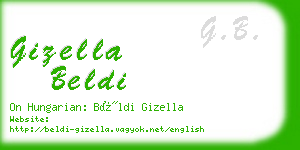 gizella beldi business card